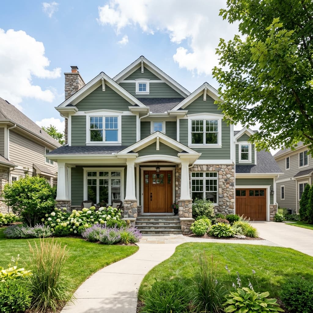 Exterior painting by Burgan Home Services