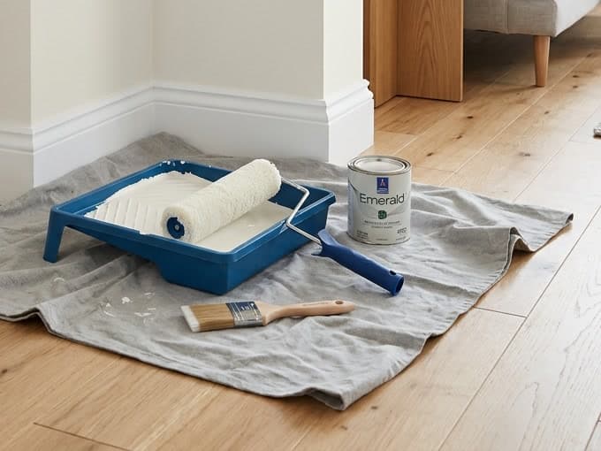 Protected floors and prep work